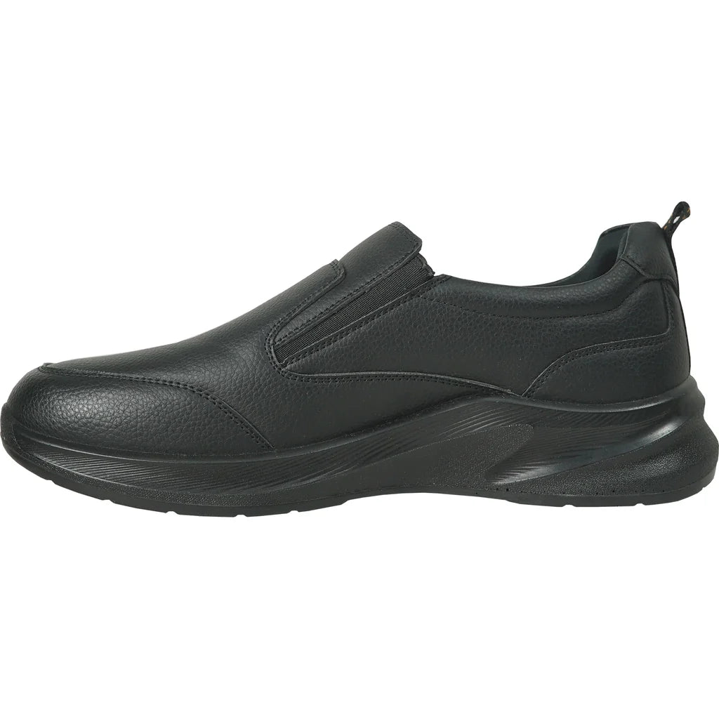 VANGELO Men Slip Resistant Shoe JIMMY-3 Black - Wide Width Available