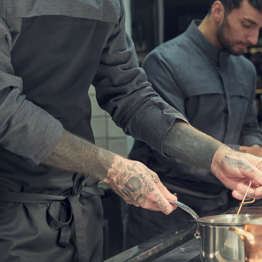 Men wearing unique styles that you can't find anywhere else for restaurant attire. 