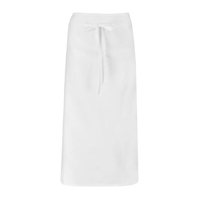 Front view of a waist apron with ties