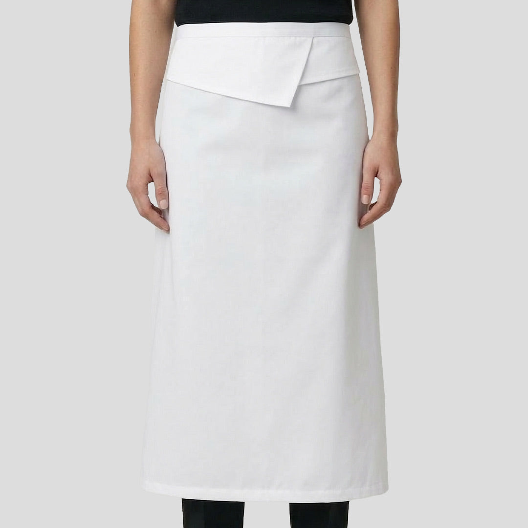 White PLATINIUM Apron worn by a waitress