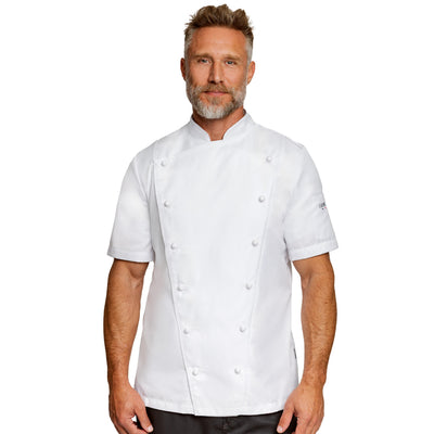 PLATINE Men's Short Sleeve Chef Jacket | Lafont
