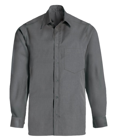 Kentaur 2520 men's long sleeve shirt in grey melange, front