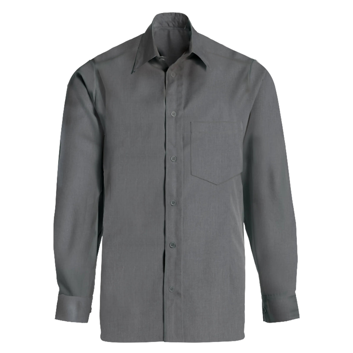 Kentaur 2520 men's long sleeve shirt in grey melange, front