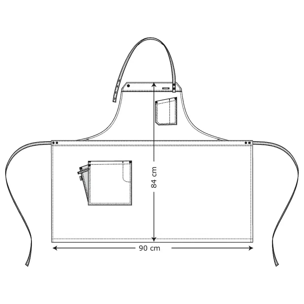 Bib Apron With Pockets 30360