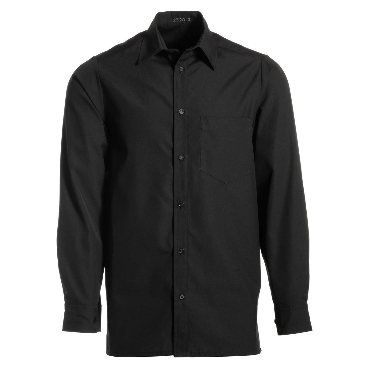 Kentaur 2520 men's long sleeve shirt in black, front
